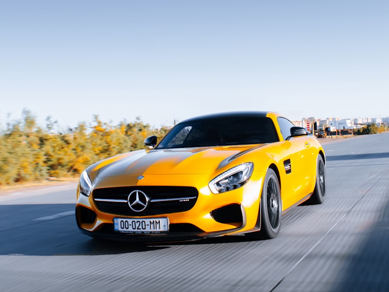 Modern cars in dealership