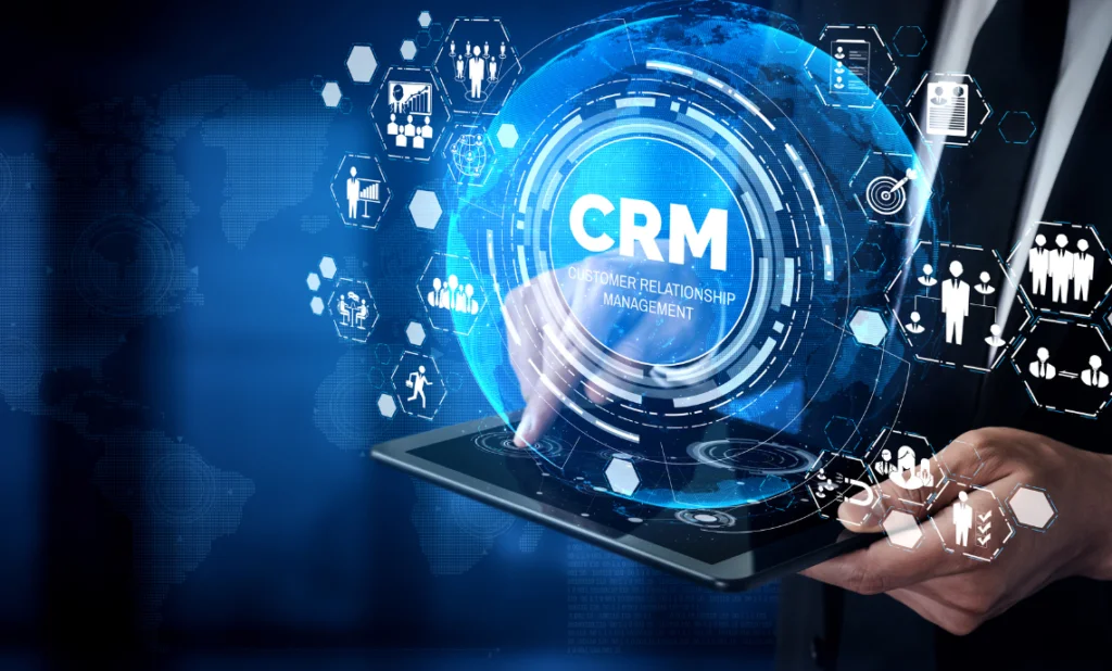 CRM system dashboard