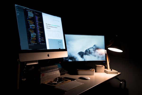 Marketing website on laptop
